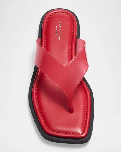 Rag & Bone Gracie Jelly Flat Thong Sandals In Multi