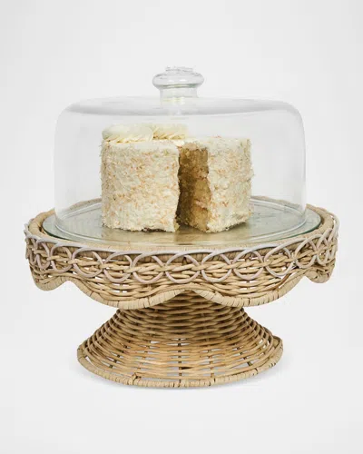 Juliska Provence Rattan Cake Stand In Neutral
