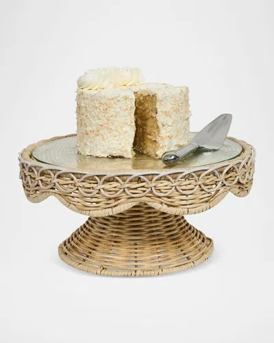 Juliska Provence Rattan Cake Stand In Neutral