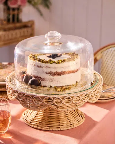 Juliska Provence Rattan Cake Stand In Neutral