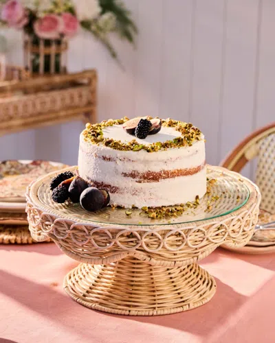 Juliska Provence Rattan Cake Stand In Neutral