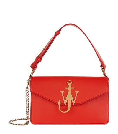 Shop Jw Anderson Logo Shoulder Bag In Red