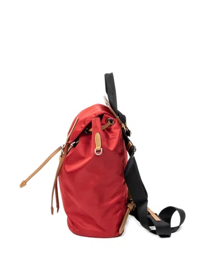 Pre-owned Prada Drawstring Backpack In Red
