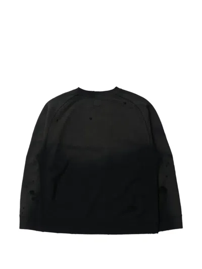 Needles Deconstructed Distressed Sweatshirt In Black