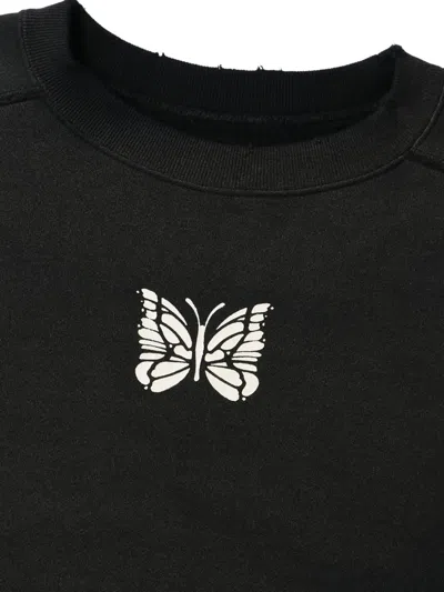 Needles Deconstructed Distressed Sweatshirt In Black