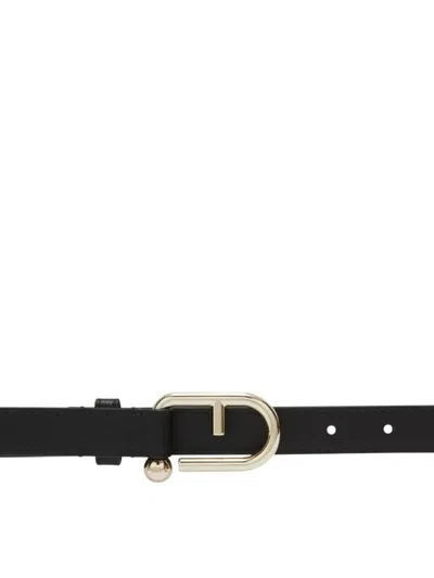 Furla Nuvola Fixed Belt Nero Black Claris Lux Calf Leather Woman