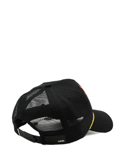 Amiri Embroidered Mesh-panel Baseball Cap In Orange