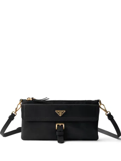Prada Nappa-leather Wallet With Shoulder-strap In White