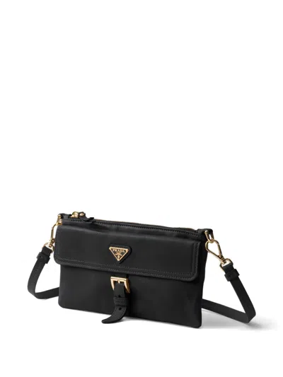 Prada Nappa-leather Wallet With Shoulder-strap In White