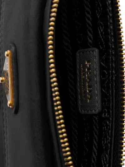 Prada Nappa-leather Wallet With Shoulder-strap In White