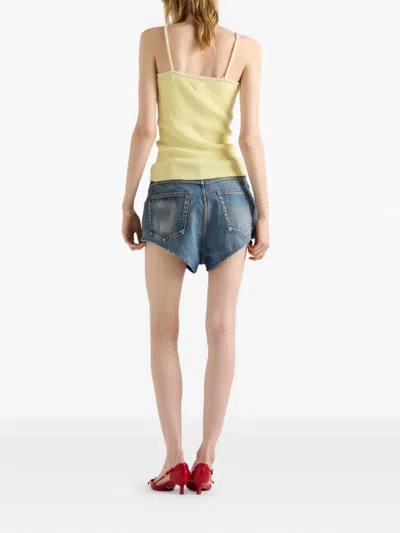 Prada Cotton Bouclé Top In Multi