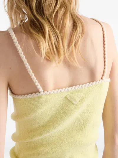 Prada Cotton Bouclé Top In Multi