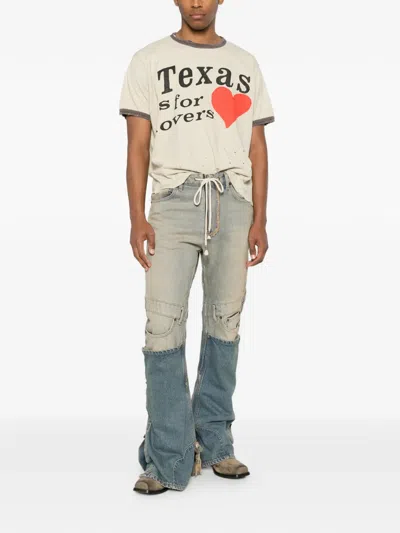 Secnd Slf Patchwork-panel Frayed Jeans In Blue