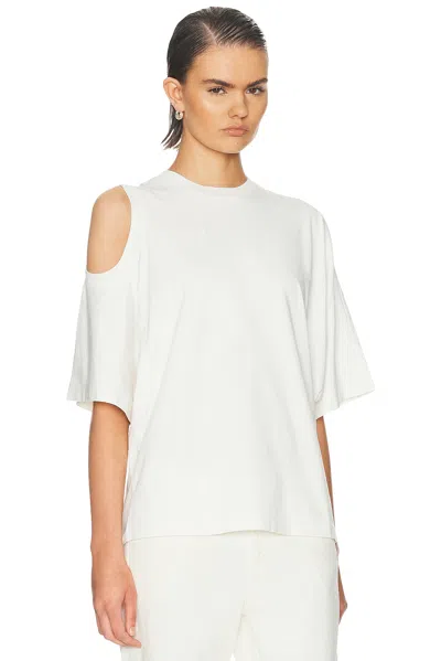 Agolde Shoulder Cut Out T-shirt In Multi