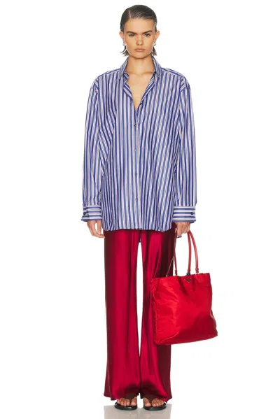 Comme Si Silk-charmeuse Pants In Red