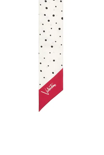Valentino Scarf Bandeau Little Stars Starry In Silk In White