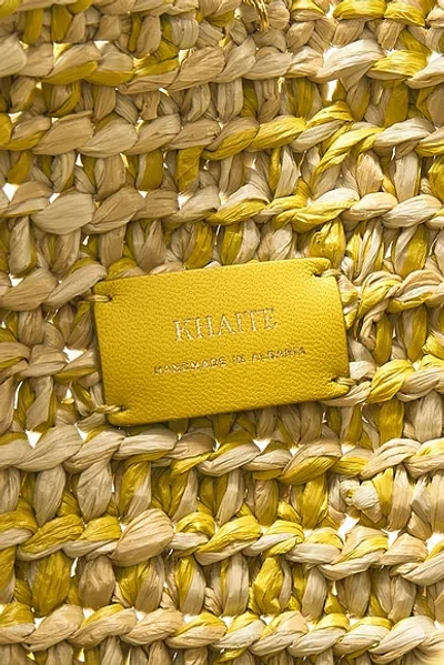 Khaite Olivia Medium Raffia Hobo In Yellow