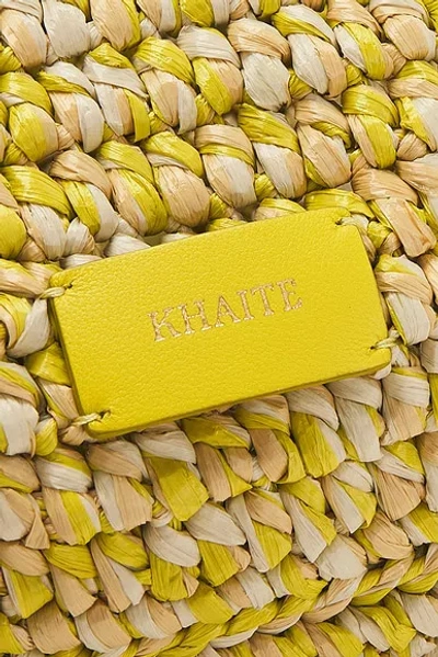 Khaite Olivia Medium Raffia Hobo In Yellow