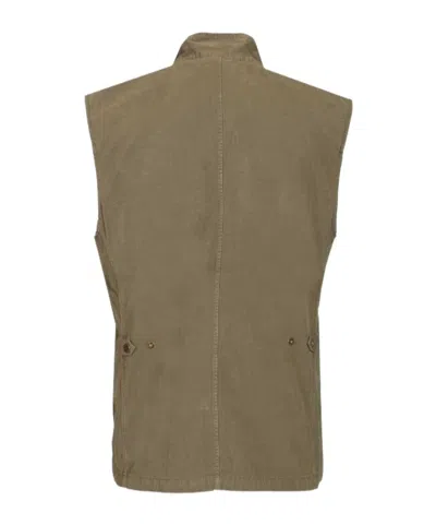 Barbour Multi-pocket Gilet Jacket In Brown