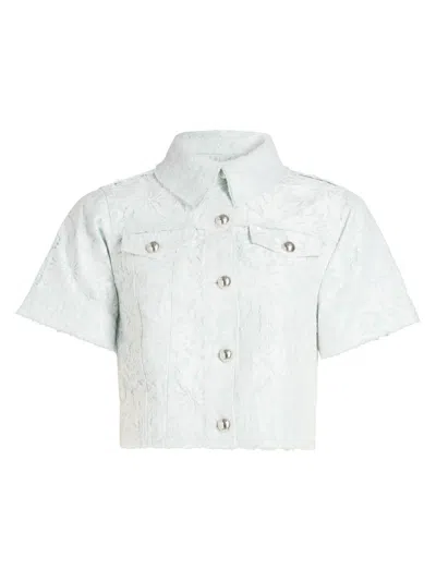 Ramy Brook Winnie Short Sleeve Crop Jacket In White