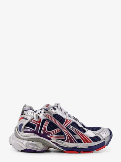 Balenciaga Mesh Panel Runner Sneakers Reflective Elements In Gray