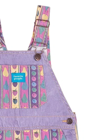 Favorite People Multicoloured Pattern Overalls In Purple