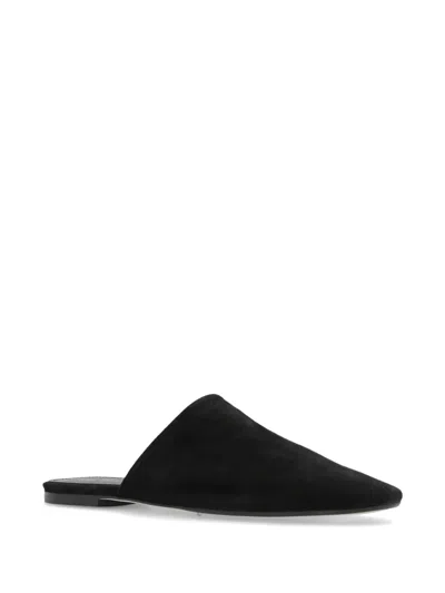 Aeyde Rega Suede Slides In Black