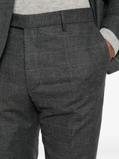 Tagliatore Check-pattern Single-breasted Suit In Gray