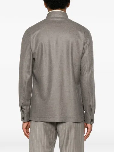 Tagliatore Klein Button-up Patch-pocket Jacket In Gray