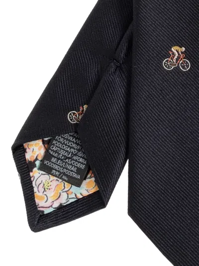 Paul Smith Silk Tie In Black
