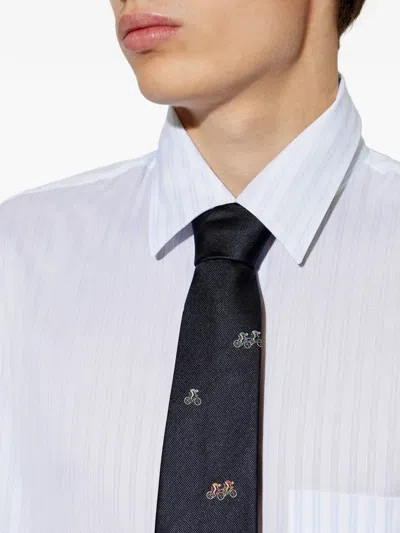 Paul Smith Silk Tie In Black