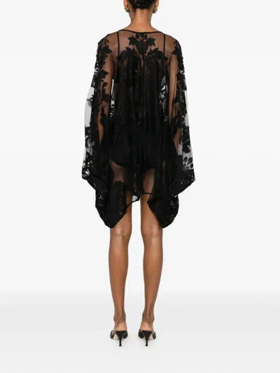 Norma Kamali Mini Caftan In Black