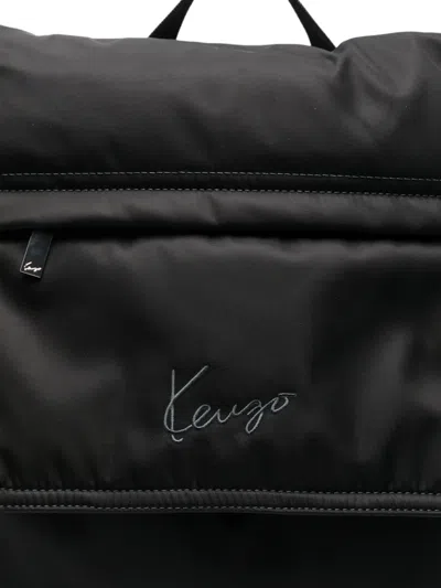 Kenzo One Backpack Adjustable Straps Top Handle In Black