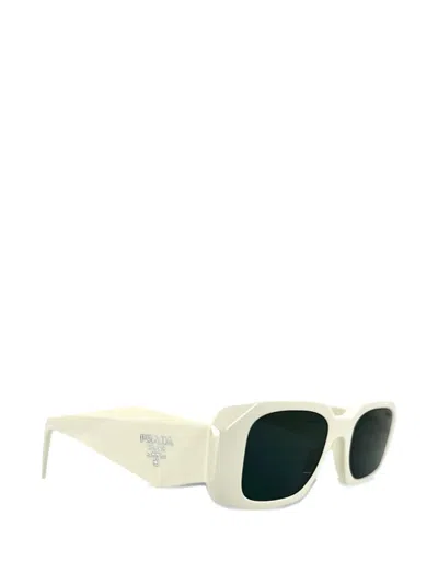 Prada Rectangle-frame Sunglasses In Green
