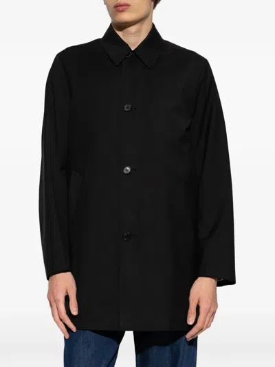 Paul Smith Single-breasted Wool Coat In Black