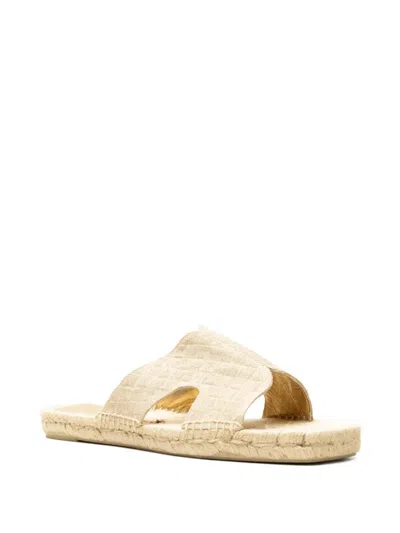 Castañer Cut-out Flat Espadrilles In Gold