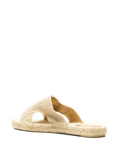 Castañer Cut-out Flat Espadrilles In Gold
