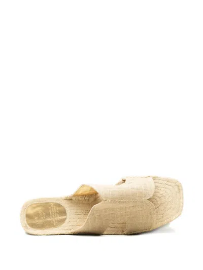 Castañer Cut-out Flat Espadrilles In Gold