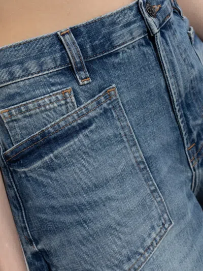 Samsoe & Samsoe Saveyra Patch-pocket Shorts In Blue