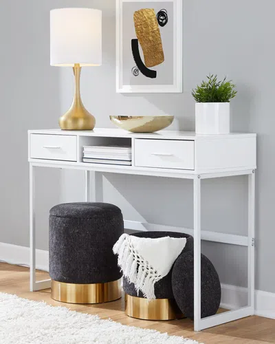 Lumisource Marla Nesting Ottoman Set In Black