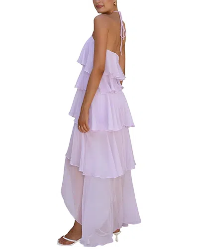Camila Blanco Solid Maxi Dress In Purple
