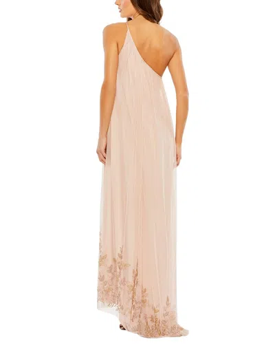 Mac Duggal 9218 Metallic Floral High Low Formal Evening Dress In Pink