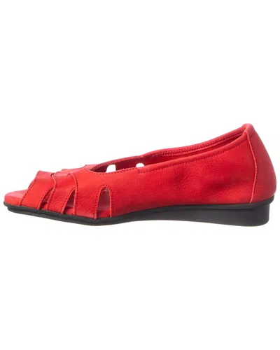 Arche Ninova Leather Flat In Red