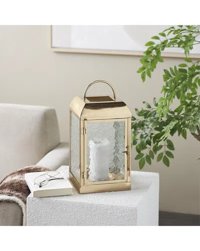 Peyton Lane Candle Lantern In Gold