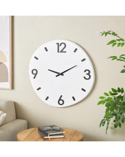 Peyton Lane Wall Clock In White
