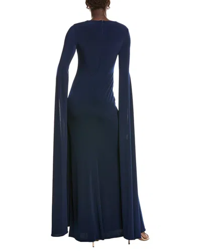 Issue New York Solid Gown In Blue