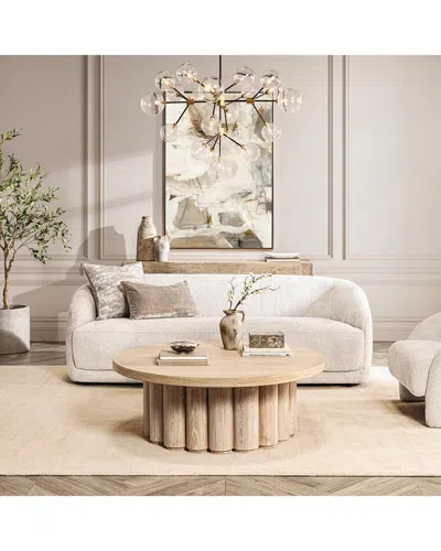 Classic Home Argon Upholstered Sofa In White