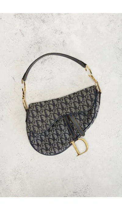 Fwrd Renew Dior Trotter Oblique Saddle Bag In Pattern
