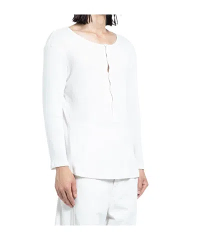 Ann Demeulemeester Ribbed T-shirt In White