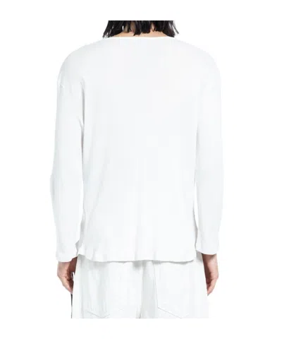Ann Demeulemeester Ribbed T-shirt In White